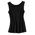 thumbnail image 5 of JIAYUE Women's Tank Top Silk Sleeveless Comfortable Summer Solid Color Relaxed Fit Crew Neck Breathable Basic Ladies Vest, 5 of 5