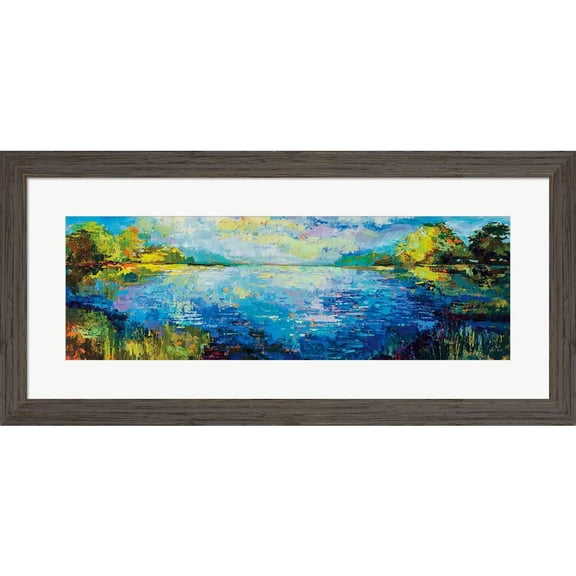 Great Art Now Panoramic Bliss by Jeanette Vertentes, Framed Wall Art, 34.5W x 16.5H