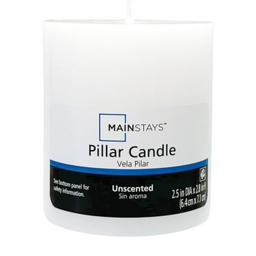 Mainstays Unscented Pillar Candle