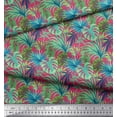 thumbnail image 2 of Soimoi Poly Georgette Fabric Tropical Leaves Printed Fabric 1 Yard 42 Inch Wide, 2 of 5