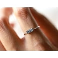 thumbnail image 2 of Aquamarine Baguette Ring | Dainty Aquamarine Stacking Ring | Baguette Aquamarine Ring | March Birthstone Ring, 2 of 4