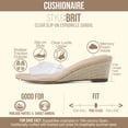 thumbnail image 4 of Cushionaire Brit Dress Wedge Sandals for Women, Clear Slip-On Espadrille Heels with Soft Memory Foam Comfort, 4 of 24