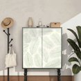 thumbnail image 5 of Green Watercolor Palm Leaf Wallpaper， Minimalist Aesthetic Modern Peel and Stick Wallpaper， Waterproof Wall Decoration for Living Room， Bedroom， Bathroom， Kitchen Cabinet， 17.7 * 118 in, 5 of 8