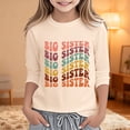 thumbnail image 2 of SUXIAN Hauts d'Été pour Filles T-Shirt Décontracté pour Enfants à Col Rond à Manches Longues T-Shirt Imprimé Col Ras du Cou T-Shirt d'Anniversaire à Lettres Beige 5-6 Ans, 2 of 4