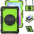 thumbnail image 1 of SaniMore for Lenovo Tab M10 Plus 3rd Gen 10.6" 2022 (TB-125F/TB-128F) Case, 3 Layers Multi-Functional Cover with Pencil Holder Shoulder & Hand Strap Kickstand Shockproof Protective Shell, Green+Black, 1 of 7