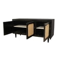 thumbnail image 6 of Navice 3 Woven Door Plasma Stand with Solid Wood in Black Finish, 6 of 7