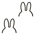 thumbnail image 4 of relayinert Rabbit Nightlight LED Lamp USB for Children s Room Cute and Decorative Black 29x30cm 2Set, 4 of 6