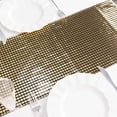 thumbnail image 2 of Efavormart Shiny Black Gold Foil Linen Table Runner Disco Mirror Ball Theme, Polyester Table Runner - 12"x108", 2 of 10