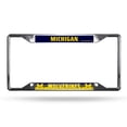 thumbnail image 1 of Michigan Wolverines License Plate Frame Chrome EZ View, 1 of 1