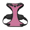 thumbnail image 5 of Lsque Pink Gingham Dog Harness, No-Pull Pet Harness with 2 Leash Clips, Adjustable Soft Padded Dog Vest with Easy Control Handle for Large Dogs-, 5 of 9