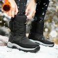 thumbnail image 4 of Gaexia Bottes d'Hiver pour Hommes Semelle Épaisse Isolée Bottes de Randonnée pour Couple par Temps Froid, 4 of 7
