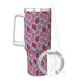 thumbnail image 2 of Logiee Strawberries Print 40OZ Ice Bully Cup with Handle and Straw, Double Wall Stainless Steel Tumbler,Travel Coffee Cup with Lid, Summer Insulation and Cooling Cup, 2 of 8