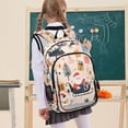 thumbnail image 7 of FORMRS Unisex School Backpack 17" Student Travel Bag with Laptop Compartment, Beige Christmas Santa, 7 of 7
