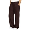thumbnail image 3 of FYDUU Girls Casual Pants Elastic Waist Joggers Wide Leg Sweatpants Loose Fit Athletic Trousers For Kids Comfortable Playwear Bottoms 9-10 Years, 3 of 4