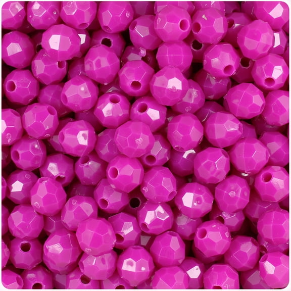BeadTin Mulberry Opaque 8mm Faceted Round Craft Beads (450pcs)