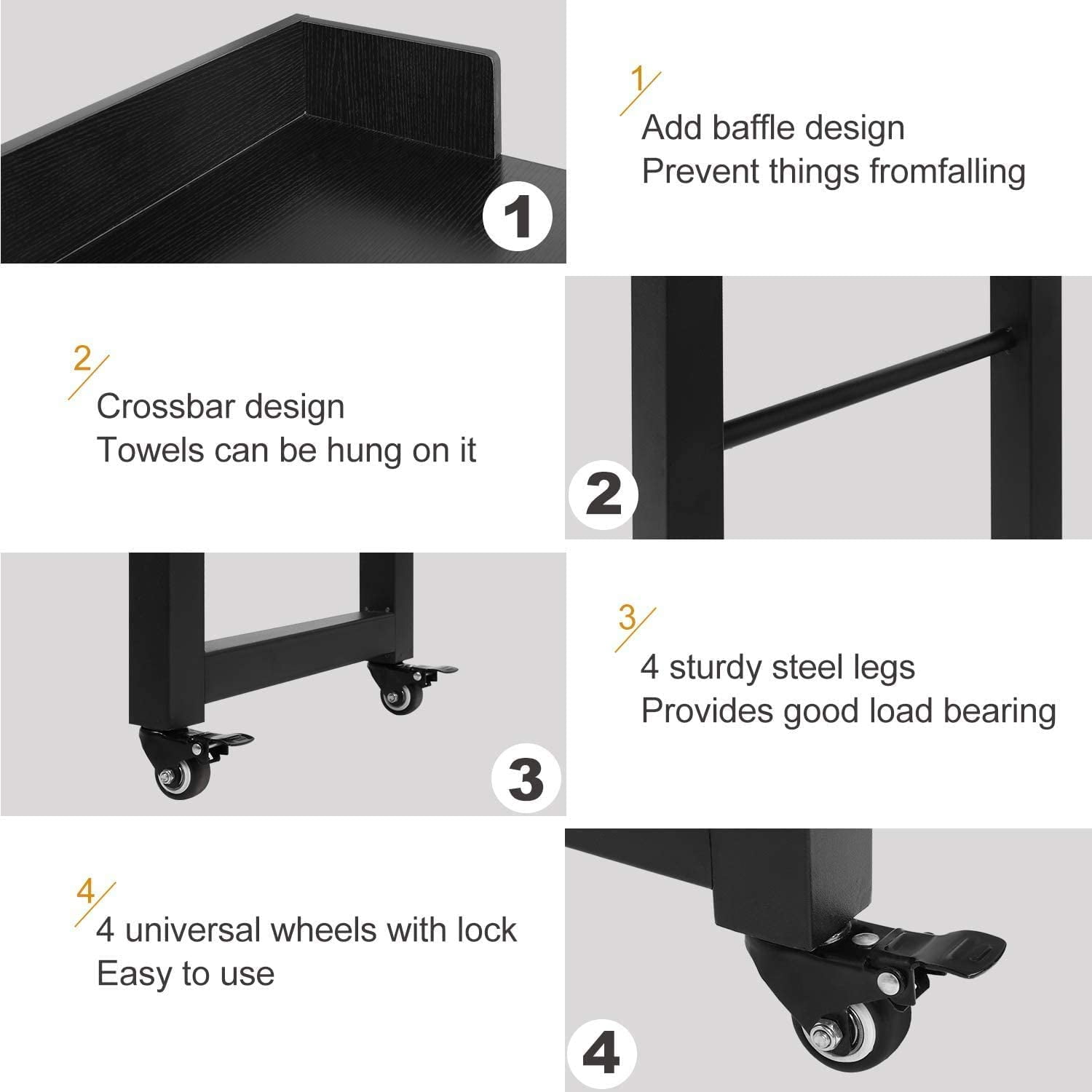 LAZY BUDDY Overbed Table with Wheels for Queen/Full Size Bed 70.8'' Rolling Bed Desk Standing Computer Desk