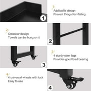 LAZY BUDDY Overbed Table with Wheels for Queen/Full Size Bed 70.8'' Rolling Bed Desk Standing Computer Desk