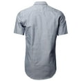 thumbnail image 2 of FashionOutfit Men's Basic Button Down Collar Chambray Short Sleeve Shirt, 2 of 3
