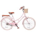 thumbnail image 5 of Meghna 24 inch City Bike Dual Brake Single Speed Cruiser Bike Height Adjustable with Basket Soft Rear Pad for 10+ Pink, 5 of 8