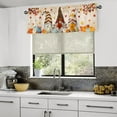 thumbnail image 2 of Gnomes Pumpkin Curtains Valance for Bedroom, Yellow Maple Leaves Mushroom Curtains & Drapes Thanksgiving Fall Rod Pocket Seasonal Autumn Valance for Kitchen Window Curtains Over Sink 54x18in,1 Panel, 2 of 6