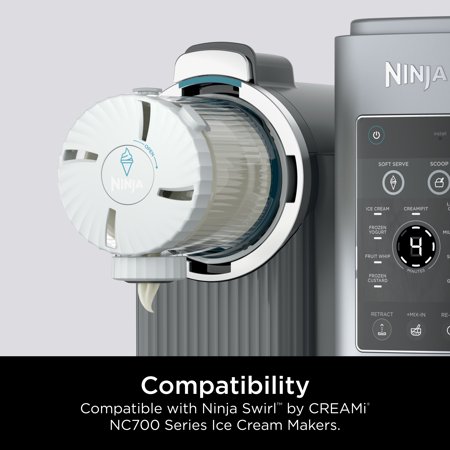 Ninja - Swirl by CREAMi Pints and Lids, 2 Pack - Grey Lids