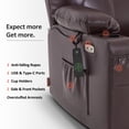 thumbnail image 3 of MCombo Large-Wide Power Lift Recliner Chair Sofa with Massage and Heat for Elderly People, Cup Holders, USB&Type C Ports, Side Pockets, Faux Leather (Dark Brown, Large-Wide), 3 of 10