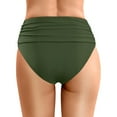 thumbnail image 4 of ERkkoi Bikini Bottoms for Women Mid Rise Full Coverage Bathing Suit Swimsuit Basic Swim Briefs Army Green XXL, 4 of 6
