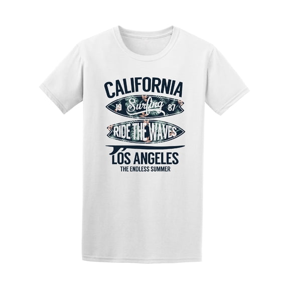 California Surfing Ride The Waves LA Tee - Image by Shutterstock