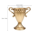 thumbnail image 2 of RUNROTOO 1Pcs Vase en Fer en Forme de Trompette Dorée pour Guide d'Allée et Décoration Intérieure, 2 of 6
