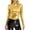 419#Gold, variant on Harpily Women's Sweaters Women's Metallic Liquid Mock Neck Turtleneck Crop Top Long Sleeve/Sleeveless Tank Top T Shirt