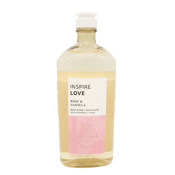 Bath & Body Works Inspire Love Nourishing Rose & Vanilla Body Wash, 10 fl oz