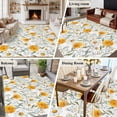 thumbnail image 5 of Spring Daisy Area Rugs 8'x10', Washable Small Throw Rugs for Living Room Patio, Country Watercolor Yellow White Floral Leaf Indoor Outdoor Rug Non-Slip Low Pile Carpet Runner Reversible Floor Mats, 5 of 8