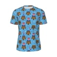 thumbnail image 5 of Wukai Cute Puppy Print Men's Short-Sleeved Mesh T-Shirt,Quick-Dry Short Sleeve Workout T-Shirt-5X-Large, 5 of 8