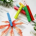 thumbnail image 3 of Nvzi 48pcs 3-Inch Large Natural Wooden Colorful Craft Clothespins, Assorted Colors Pegs Pins Photo Clip, 3 of 5