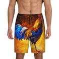 thumbnail image 1 of Fotbe Colorful Rooster Pantalones Cortos de Pijama para Hombre, Ropa de Dormir, Pantalones de Pijama Cortos para Hombre-Large, 1 of 6