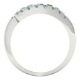 thumbnail image 5 of 0.235 ctw Wedding Band for Women - 14K White Gold Blue Moissanite Stackable Eternity Ring, 5 of 6