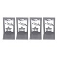 thumbnail image 1 of 4 Unids Sujetalibros Anti Estática Antideslizante Delgado Resistente Metal Heavy Duty Decorativo Bookend Soporte Estantería para Libros CDs DVDs, 1 of 8