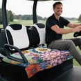 thumbnail image 5 of XYZCANDO Floral Golf Cart Seat Cover With 4 Storage Pockets - Non-slip Washable Universal 2-Seat Golf Cart Seat Protector, 5 of 8