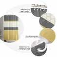 thumbnail image 6 of Shower Curtain Yellow Gray Geometric Bathroom Curtains with Hooks, Waterproof Fabric Stitching Morocco Pattern Bath Shower Curtains Set for Bathroom Bathtubs Decor 72x72 Inch, 6 of 8