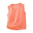 thumbnail image 2 of Fnooota Boys Athletic Tank Tops, Breathable Sleeveless Casual Knitting Cotton Kids Summer Tees Orange Size 1-2 T, 2 of 6