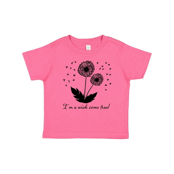 Inktastic I'm a Wish Come True Dandelion in Black Boys or Girls Baby T-Shirt