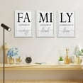 thumbnail image 4 of Family Canvas Wall Art Black and White Family Home Wall Decor-Family Word Sign Canvas Prints Picture Painting Modern Artwork Family Room Decorations for Bedroom Living Room Home Decor 12"x16", 4 of 6