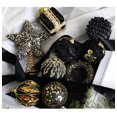 thumbnail image 2 of Nvzi Juego de 3 bolas navideñas negras y doradas para árbol, surtido, 80 mm (2,36''), irrompibles, adornos colgantes navideños para bodas, fiestas y decoración de árboles de Navidad, regalo., 2 of 3