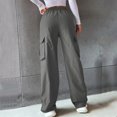 thumbnail image 5 of Baqcunre Women's Belt Less High Waisted Wide Leg Trousers Relaxed Style Trousers,L,Wide Leg Pants Woman,Palazzo Pants For Women,Women'S Pants,Womens Fashion,Womens Clothes,Dark Gray, 5 of 7