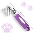 thumbnail image 2 of Cepillo Rastrillo y Peine para Desenredar Pelos de Mascotas y Gatos con Cuchillas Largas de Seguridad para Desenredar el Subpelo Enmarañado o Enredado., 2 of 6