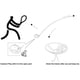 thumbnail image 3 of Pelota de rebote para entrenador de tenis con base antideslizante de cuerda elástica larga (naranja), 3 of 4