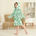 thumbnail image 4 of FORMRS Niños Bathrobe Unisex Hooded Robe Soft Plush Pajamas Sleepwear, Size 4-6T, Cactus Pattern, 4 of 7