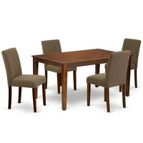 East West Furniture Dining Room Set Mahogany, CAAB5-MAH-18