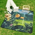 thumbnail image 6 of Tropical Leaves Outdoor Picnic Blanket, Foldable Waterproof Beach Mat, Portable Beach Blanket for Beach Camping, Hiking, Family Concerts, 6 of 7