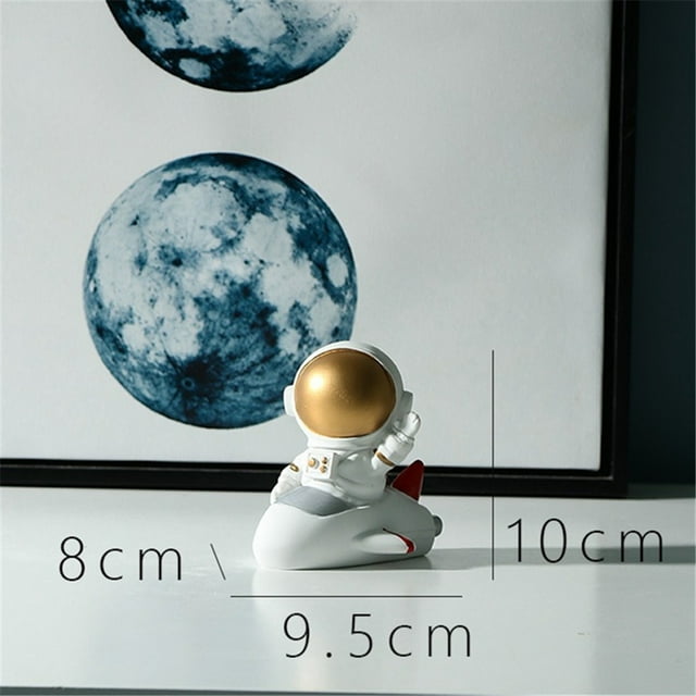 Modèle de Poupée Astronaute en Résine Mini Décoration Maison de Poupée Jouets Cadeau pour Enfants